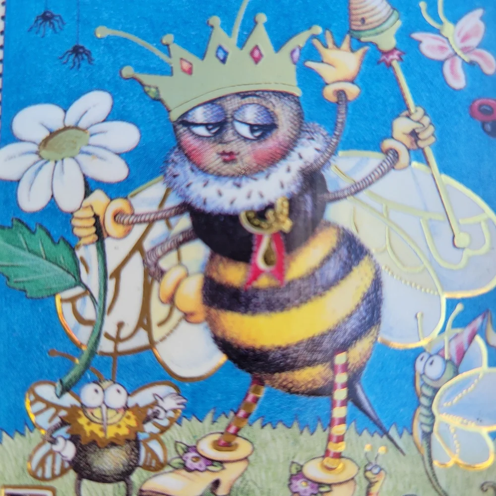 Mary Engelbreit Queen Bee Paperweight ~Whimsical & Fun! ~ Metallic Accent ~ Cute